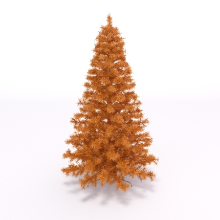 3D rendered illustration of xmas tree and decorationの写真素材