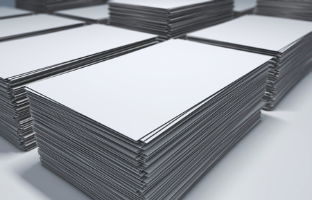 rendered illustration of white blank business cards