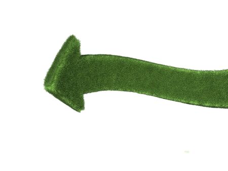 3D Illustration and rendering of green grass arrowの写真素材