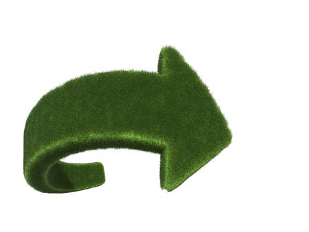 3D Illustration and rendering of green grass arrowの写真素材