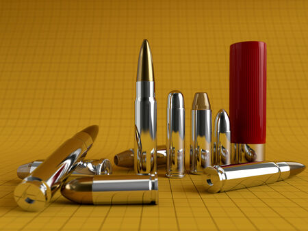 Computer rendered the Different bullets in a colored background