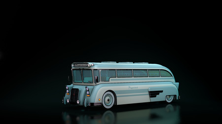 computer rendered illustration of Old Pegasus school Bus Modelの写真素材
