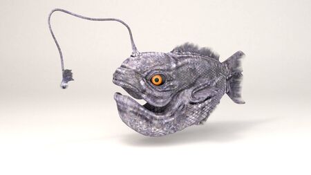 3D Computer rendering illustration of ancient angler fish