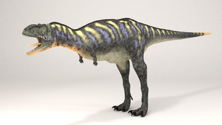 3D Computer rendering illustration of Aucasaurus greenの写真素材