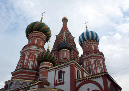 St Basil's cathedral in Red Square, Moscow, Russiaの写真素材