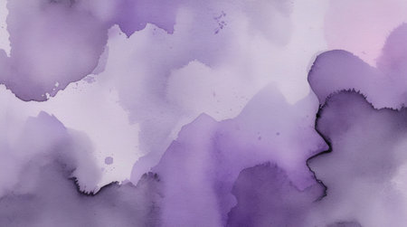 Abstract watercolor background in soft purple tones. Generated by AI.の素材