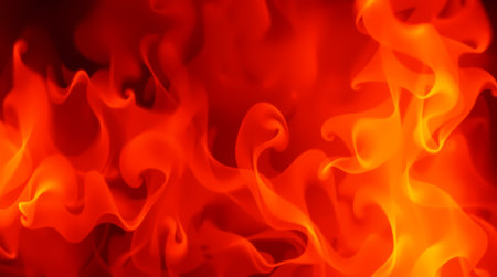 Close-up of flames, abstract background. Generated by AI.の素材