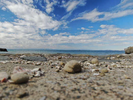 Okamoto Pier of the Sea in Chiba Prefecture, Japanの写真素材