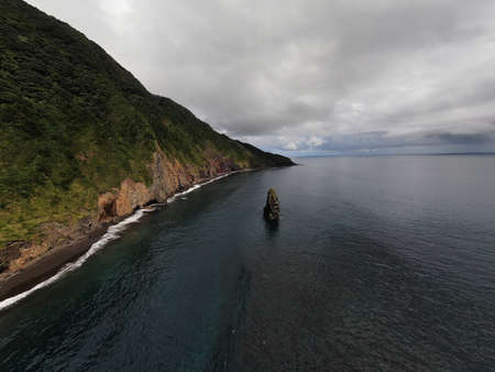 A small uninhabited island on Izu Oshima Islandの写真素材