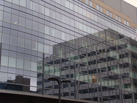 Relection of another building on a glass building in Boston Massachusetts