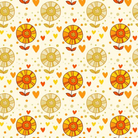 Vector illustration of multicolored flowers.のイラスト素材