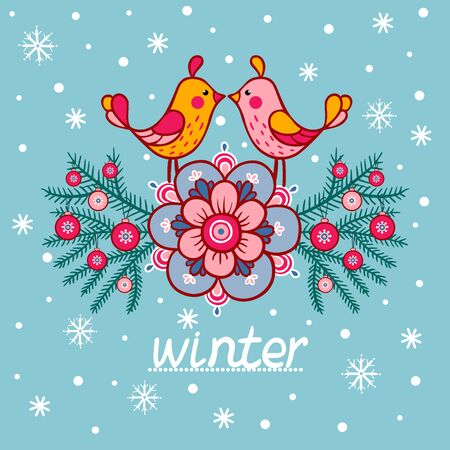 Vector illustration on the theme of the new year.のイラスト素材