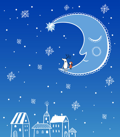 Vector illustration on the theme of the new year.のイラスト素材