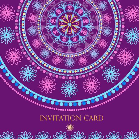 Vintage invitation card. Template frame design for cardのイラスト素材