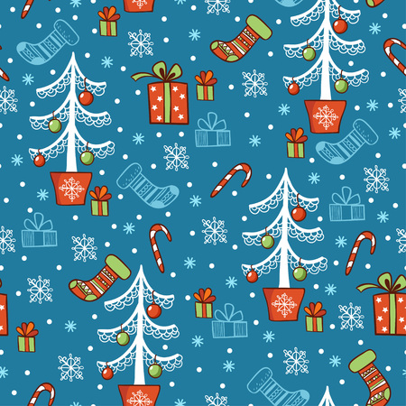 illustration on the theme of the new year. Can be use for Christmas card design.のイラスト素材