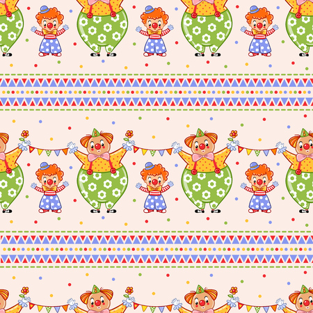 Vector seamless illustration on the theme of the circus.のイラスト素材