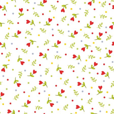Flowers texture. Abstract seamless pattern with pretty flowers.のイラスト素材