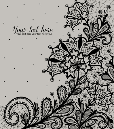 Lace background with a place for text.のイラスト素材