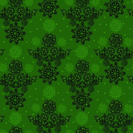 Floral seamless pattern. Flower Garden. Vector floral illustration in vintage style.のイラスト素材