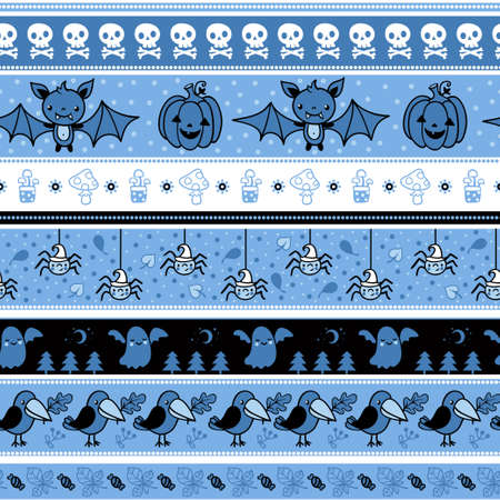 Halloween seamless pattern with ghost. Vector background illustration.のイラスト素材
