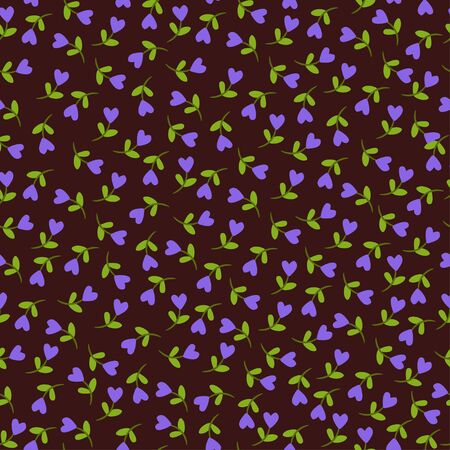 Vector retro seamless pattern with flowers which can be used as wallpaper.のイラスト素材