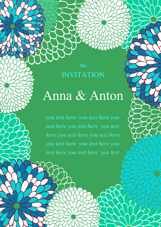 Vector wedding invitation and place for text.のイラスト素材