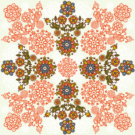 Vintage floral seamless pattern. Vector. Seamless texture with flowers. Endless floral pattern.のイラスト素材