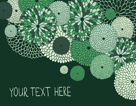 Wedding invitation. Stylish floral background. Vector illustration with flowers and place for text.のイラスト素材