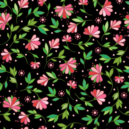 Floral seamless pattern. Flower Garden.vector floral illustration in vintage style.のイラスト素材