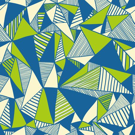 Seamless texture with triangles, mosaic endless pattern. Black and white.のイラスト素材