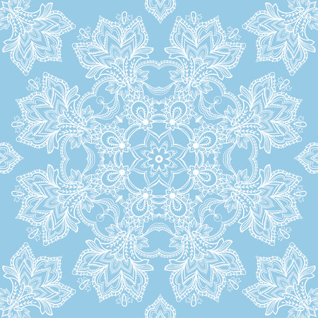 Lace vector design. Old lace background, ornamental flowers. Floral background.のイラスト素材
