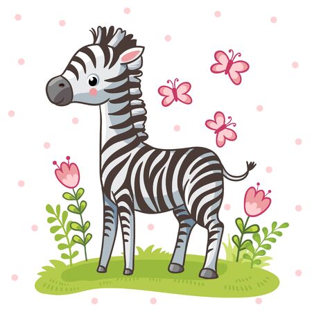Vector illustration in a childrens style on a white background.のイラスト素材