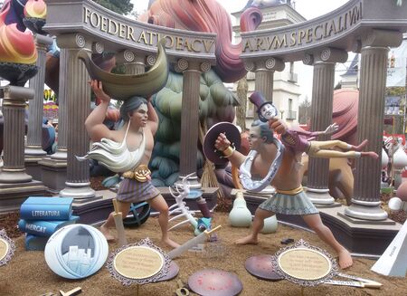 Sculpture example of FALLAS BONFIRE FESTIVAL OF SAN JOSÉ in Valencia, Spain 2015のeditorial素材