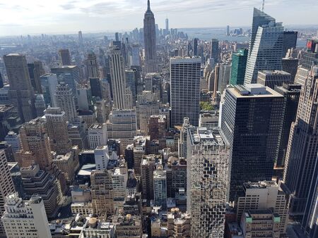 New York cityscape from Top of the Rock, New York 2017のeditorial素材