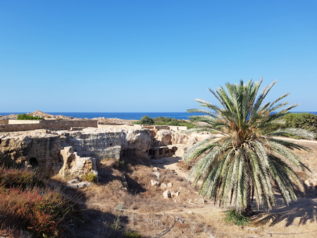 Landscape at Tombs of the Kings, Cyprusの写真素材