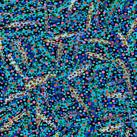 Abstract watercolor background with strokes and dots.の写真素材