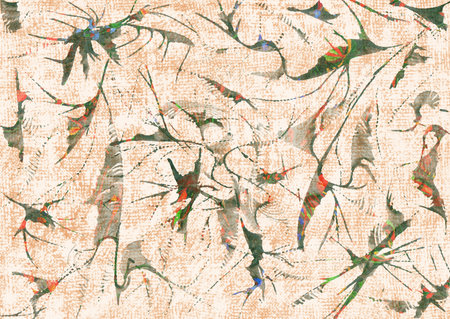 Abstract watercolor strokes as background, hand drawn creative artworkの写真素材