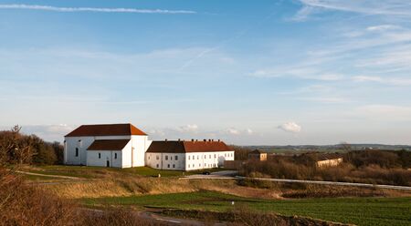 borrglum monastery in sunlightの写真素材