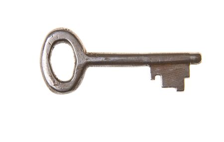 key isolated on white backgroundの写真素材