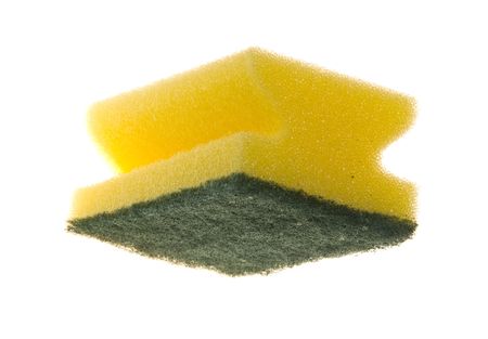 sponge isolated on white backgroundの写真素材