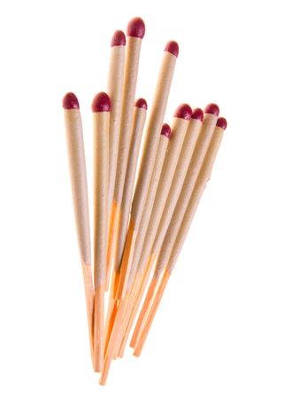 matches isolated on white backgroundの写真素材