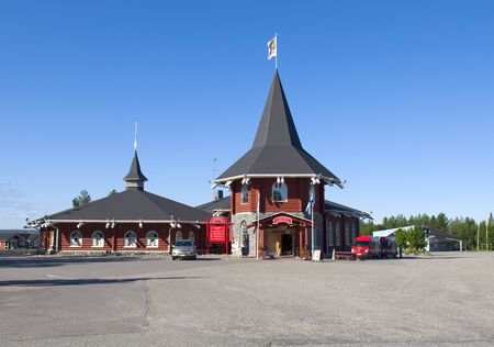 Santa claus holiday village. Finlandのeditorial素材