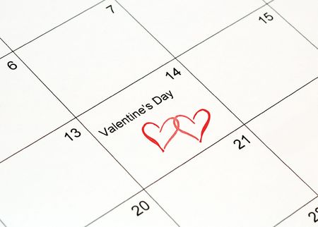 Valentine Calendarの写真素材
