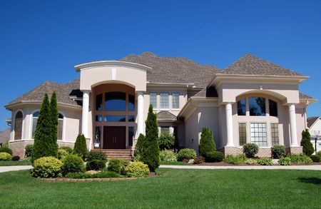 beautiful luxury home in a new developmentの写真素材
