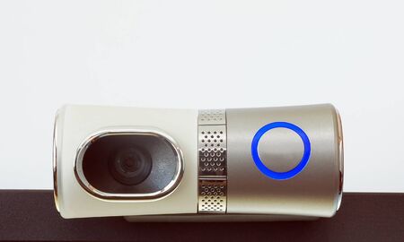 Webcam sitting on a computer