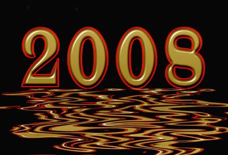 New Year 2008 illustrationの写真素材