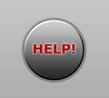 An illustration of a help button with red textの写真素材