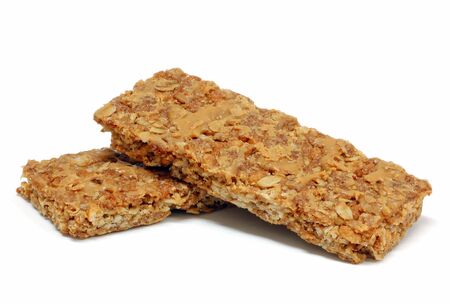 Granola bars isolated on a white background