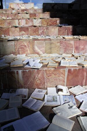 Books on the scale of federation squareのeditorial素材