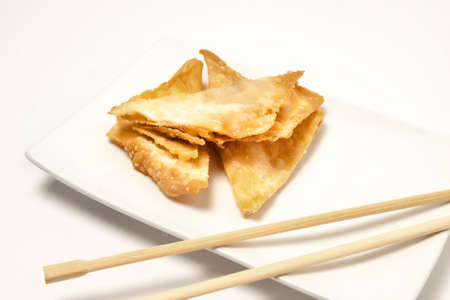 wanton fried on a flat white